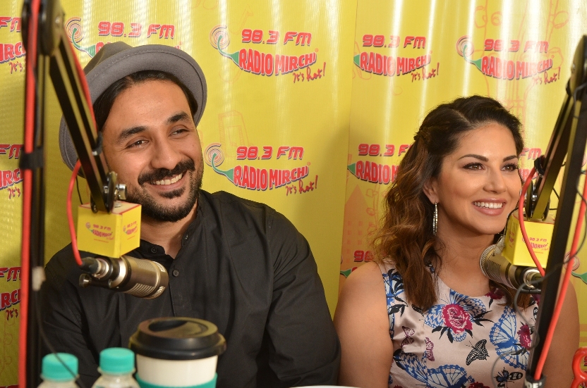 Sunny Leone and Vir Das promote 'Mastizaade' at a radio station