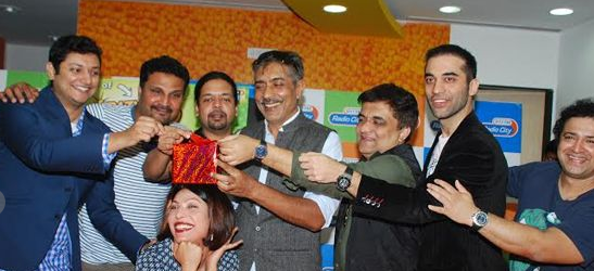 Shilpa Shukla, Prakash Jha and others at the music launch of 'Crazy Cukkad Family'