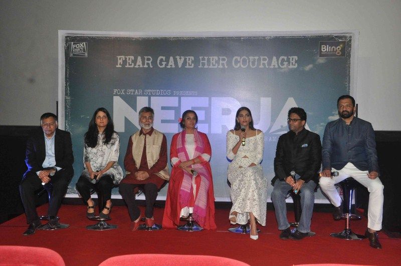 Sonam Kapoor, Shabana Azmi and others at 'Neerja' trailer launch