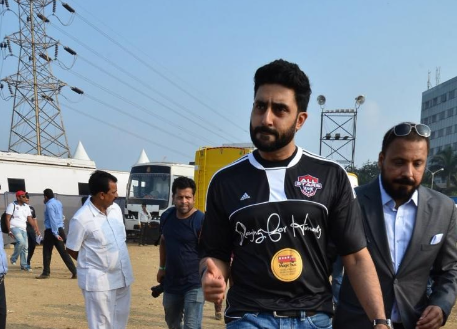Abhishek Bachchan at a football event