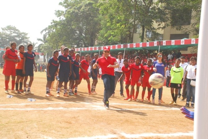 Salman Khan playing football