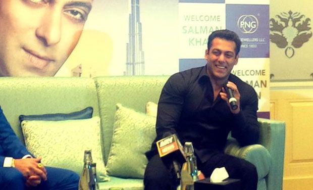 Salman Khan interacts with the media in Dubai