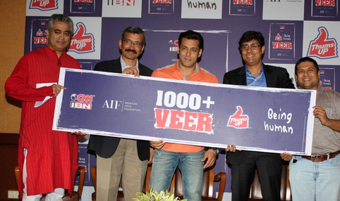 Salman Khan at Being Human-CNNIBN's 'Veer' Campaign