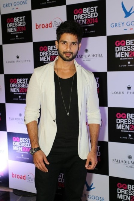 Shahid Kapoor at GQ Best Dressed Men 2014