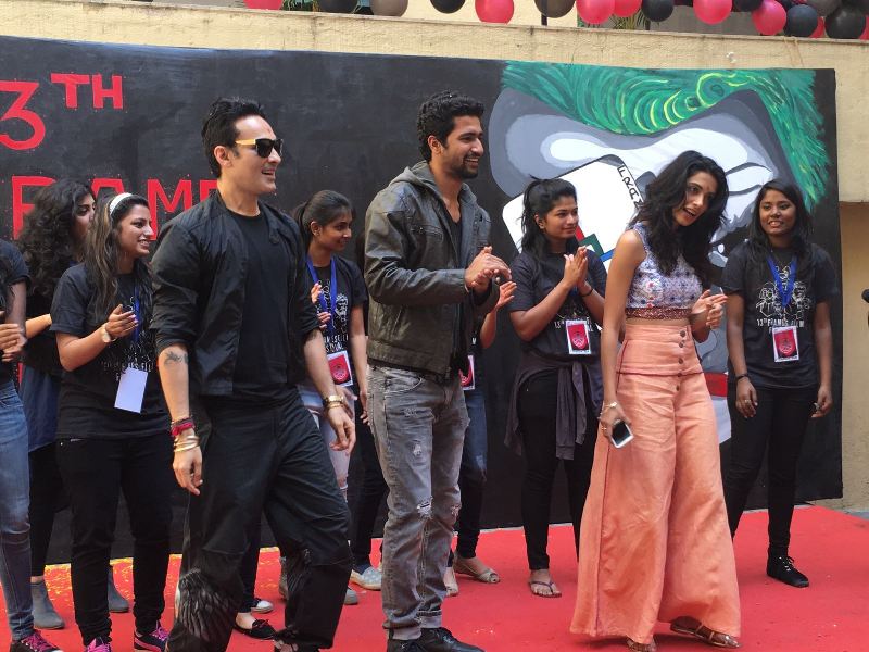Mozez Singh, Vicky Kaushal and Sarah Jane Dias at the launch of the song Music Is My Art