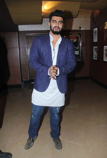 Arjun Kapoor looking dashing at the special screening of 'ABCD 2'