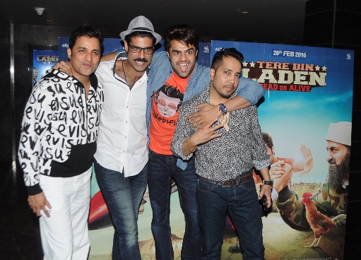 Sikandar Kher, Manish Paul, Mika Singh and Ganesh hegde at 'Tere Bin Laden Dead Or Alive' screening