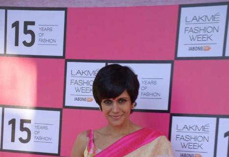 Mandira Bedi at the Lakme Fashion Week 2015 curtain raiser