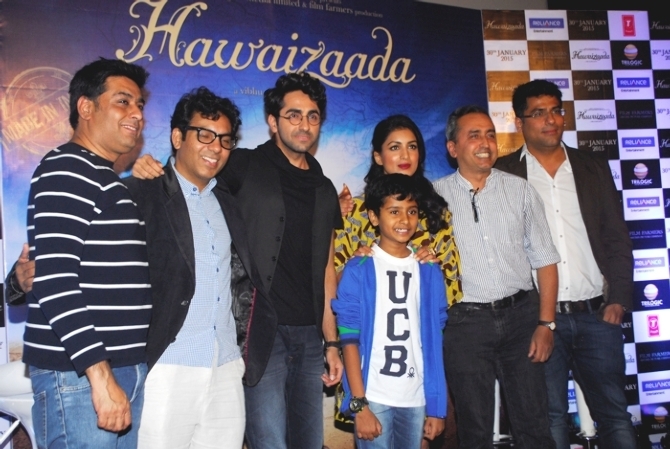 Full team of the film at the trailer launch of 'Hawaizaada'