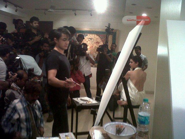 Ali Zafar Painting Aditi Rao Haydri At Promotion Event For London Paris New York 8