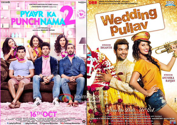 1st Day Early Box Office Collection Trends Of PYAAR KA PUNCHNAMA 2 And WEDDING PULLAV