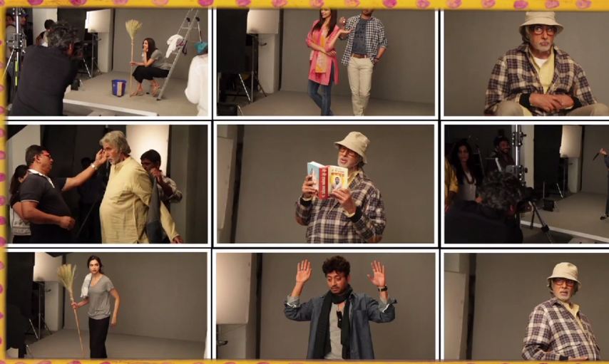 PIKU - Poster shoot | Amitabh Bachchan, Deepika Padukone, Irrfan Khan, Shoojit Sircar | 8th May